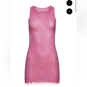Asta Resort Natalia Mini Dress in Azalea Sequin Pink XS